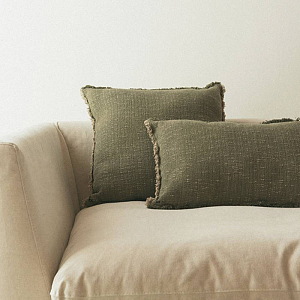 Подушка Лорена Каналс (Lorena Canals) "Этнос квадрат", хаки, 45 х 45 см